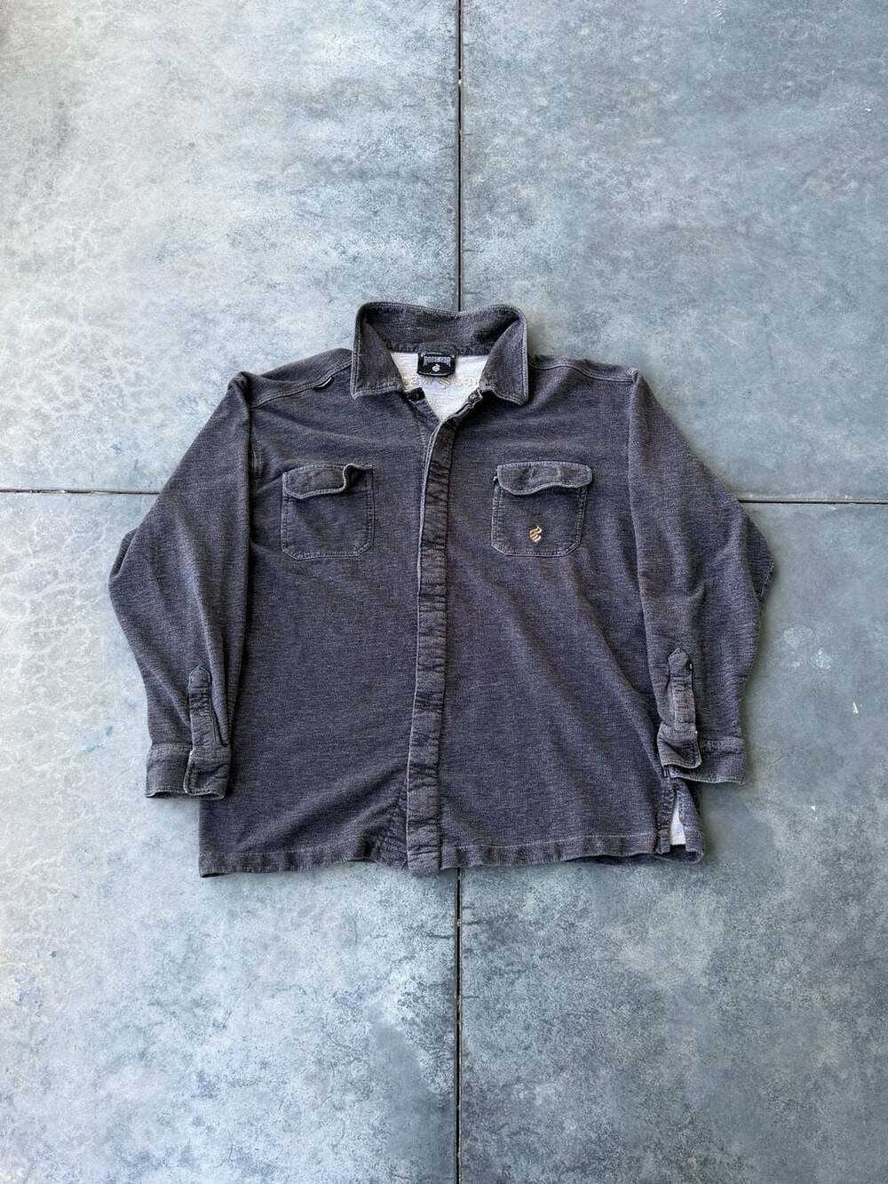 Vintage Rocawear Heavyweight Long Sleeve Button-Up Work Shirt Over-shirt Mens